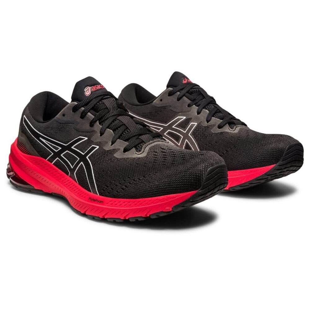 Asics GT 1000 11 Men’s Running Shoes Black/Electric Red Size 11.5 M